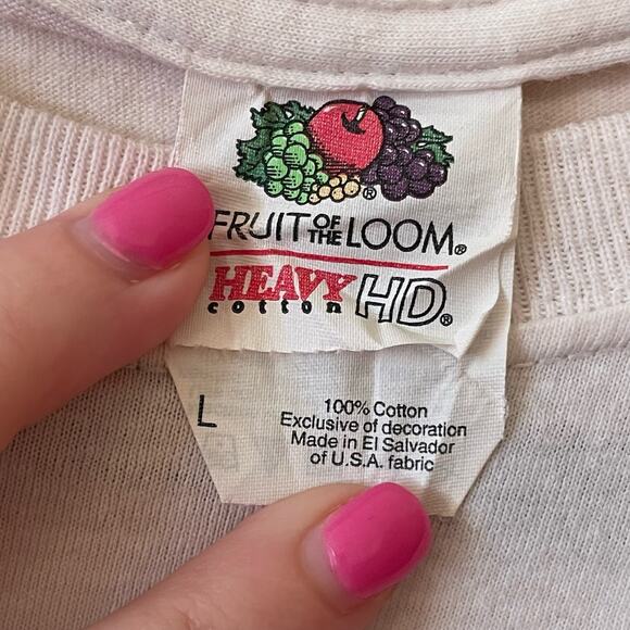 Mardigras Fruit of the Loom L short sleeve t-shirt feather mask party white - Picture 4 of 7